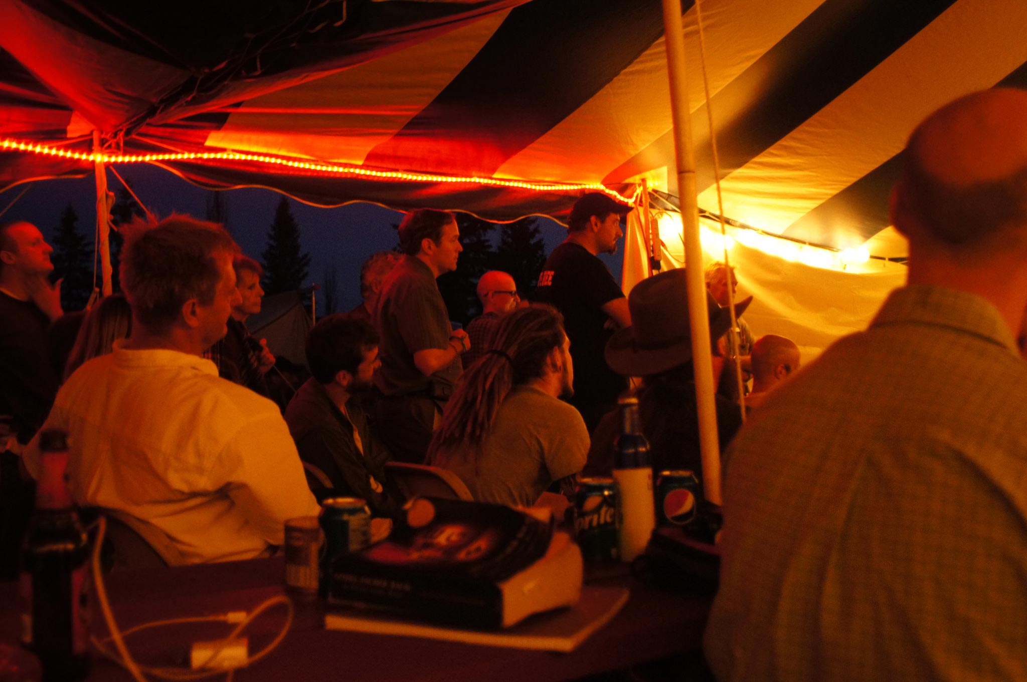 PorcFest night tent